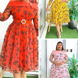 Women Floral Print Luxury Dress