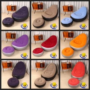 Inflatable Chair and Stool (with free pump)