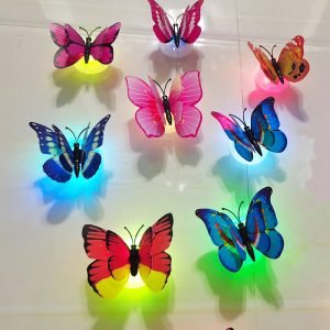 Double Layer Butterfly LED Stickers(50 pcs)